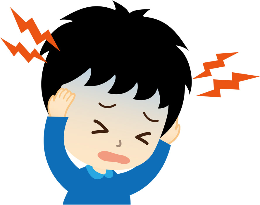 頭痛(´;ω;`)